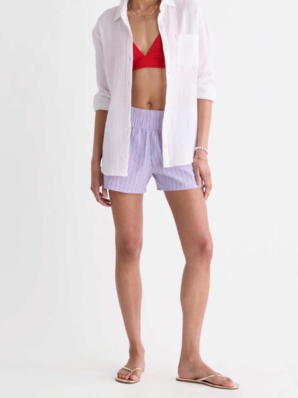 Vineyard Vines Sea Side Harbor Shorts | Blue Red Stripe